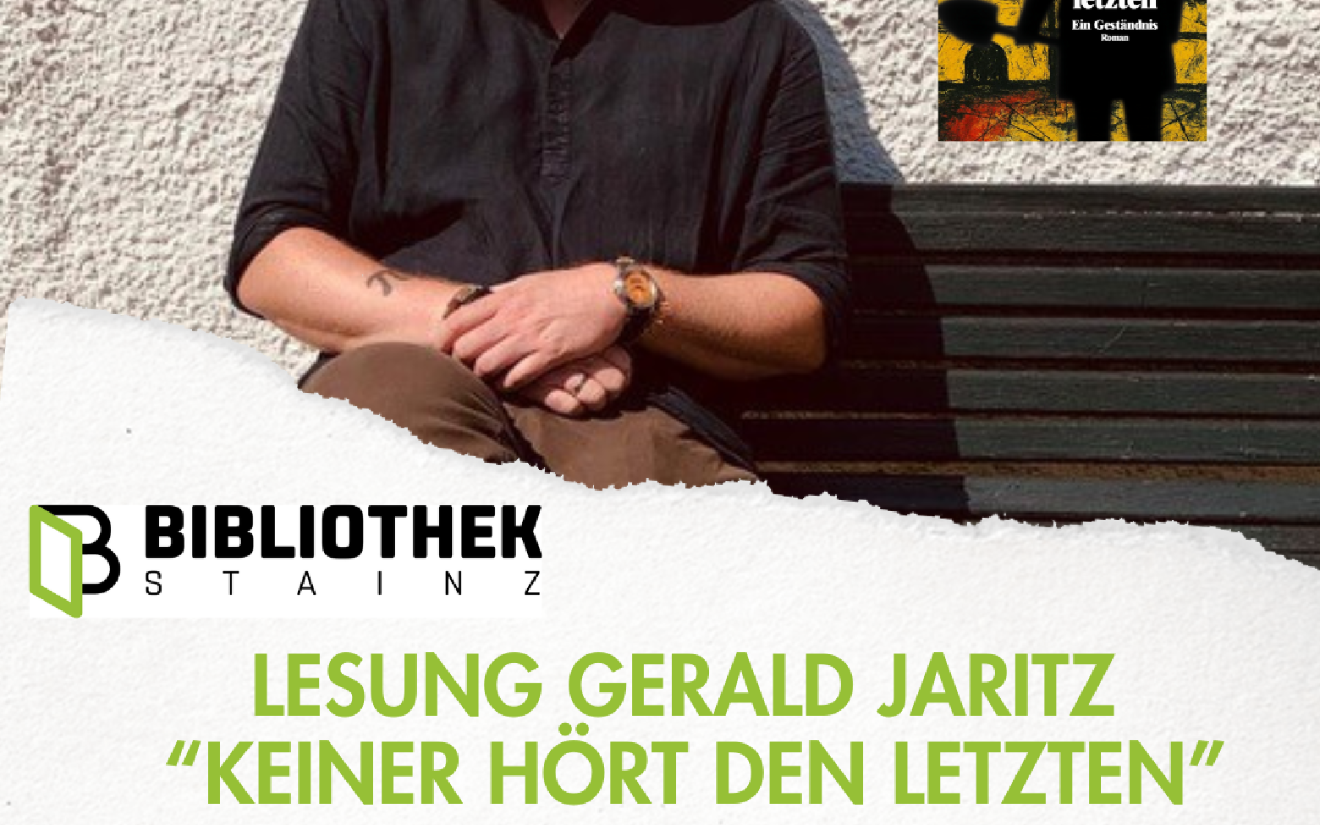 Bewerbung Lesung Gerald Jaritz Sujet