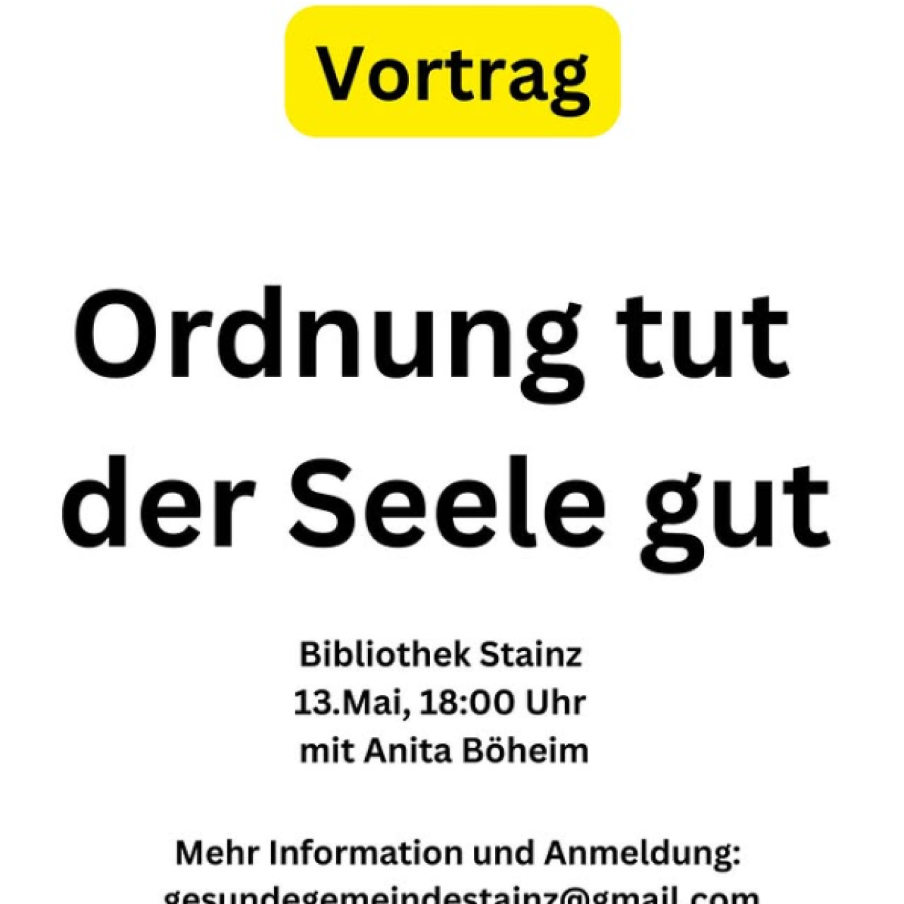 Sujet Ordnung tut der Seele gut